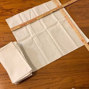 White cloth dinner napkins. NWOT (twelve napkins)